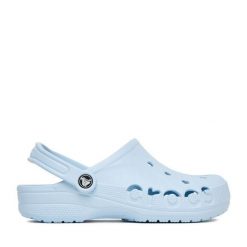 Klapki Crocs. Niebieskie klapki damskie Crocs, bez wzorów, bez obcasa. Za 159.99 zł.