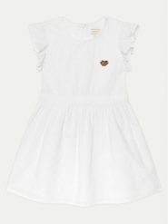 Guess Sukienka codzienna K5GK12 WH710 Biały Regular Fit. Białe sukienki dla dziewczynek Guess, z aplikacjami, z bawełny, bez ramiączek. Za 159.99 zł.