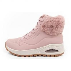 Buty do chodzenia damskie Skechers Uno Rugged. Czerwone obuwie sportowe damskie Skechers, bez wzorów, z gumy, trekkingowe. Za 505.00 zł.