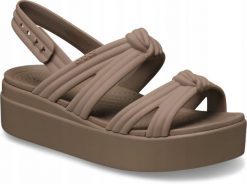 Crocs Crocs Brooklyn Knot Low Wedge Sandal 212864-2Q9 Brązowe 41/42. Brązowe sandały damskie Crocs, bez wzorów, bez obcasa, bez zapięcia. Za 211.86 zł.