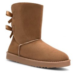 Śniegowce DeeZee. Brązowe kozaki damskie DeeZee. Za 97.99 zł.