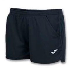 Spodenki do tenisa damskie Joma Hobby. Czarne szorty damskie Joma, l, bez wzorów, z poliesteru. Za 39.99 zł.
