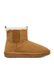 DeeZee Śniegowce DZ-77 CAMEL Brązowy. Brązowe śniegowce i trapery damskie DeeZee, z materiału. Za 229.99 zł.