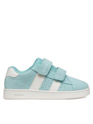 Geox Sneakersy J Eclyper Girl J45LRA 022BC C3B1Z S Niebieski. Niebieskie buty sportowe dziewczęce Geox, bez wzorów, ze skóry, bez zapięcia. Za 269.99 zł.