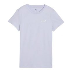 Damska Koszulka Z Logo ESS No.1 Small. Fioletowe koszulki sportowe damskie Puma, bez wzorów, bez kołnierzyka, bez ramiączek, trekkingowe. Za 109.99 zł.