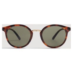Mango Man - Okulary Matt. Brązowe okulary przeciwsłoneczne męskie Mango Man, z materiału. Za 119.90 zł.