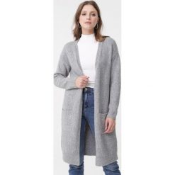 Jasnoszary Kardigan Michaela. Kardigany damskie Born2be, l, bez wzorów, z jeansu, eleganckie, długie. Za 109.99 zł.