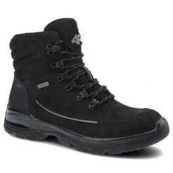 Czarne Trekkingi 4F Damskie Sportowe Buty Zimowe. Czarne kozaki damskie 4f, z materiału. Za 369.00 zł.