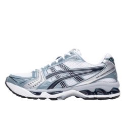 Buty do chodzenia dla dorosłych ASICS Gel-Kayano 14 White Fjord Grey. Białe obuwie sportowe damskie Asics, bez wzorów, z meshu, do biegania, asics gel kayano. Za 1,224.95 zł.