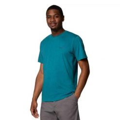 T-shirt Męski Z Nadrukiem Na Plecach Rapid Ridge. Brązowe t-shirty męskie Columbia, m, bez wzorów, z bawełny, bez kołnierzyka. Za 149.99 zł.