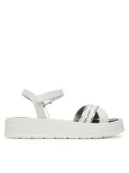 Calvin Klein Jeans Sandały V4A2-82054-0371X S Biały. Białe sandały dziewczęce Calvin Klein Jeans, z jeansu, bez zapięcia. Za 259.99 zł.
