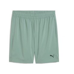 Szorty Puma Tad Essentials. Zielone krótkie spodenki sportowe męskie Puma, bez wzorów, do biegania. Za 183.50 zł.