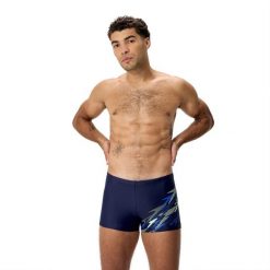 Spodenki pływackie męskie Speedo Medley Logo Aquashort. Niebieskie krótkie spodenki sportowe męskie Speedo, m, bez wzorów, na fitness i siłownię. Za 135.99 zł.