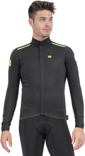 Kurtka rowerowa męska Alé K-Tornado 2.0. Czarne kurtki męskie ALÉ CYCLING, m, bez wzorów, z elastanu, rowerowe. Za 756.60 zł.