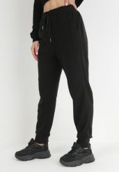 Czarne Spodnie Dresowe z Gumką w Pasie Shimbi. Czarne spodnie dresowe damskie Born2be, xl, bez wzorów, z dresówki. Za 34.99 zł.
