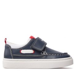 Sneakersy Geox. Niebieskie trampki i tenisówki chłopięce Geox, bez wzorów, bez zapięcia. Za 159.99 zł.