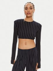 NORMA KAMALI Bluzka KK1246PLA96642 Granatowy Regular Fit. Niebieskie bluzki damskie Norma Kamali, l, bez wzorów, z syntetyku, bez kołnierzyka, bez ramiączek. Za 519.99 zł.