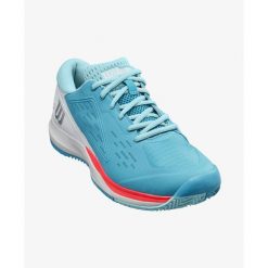 Buty tenisowe damskie Wilson Rush Pro Ace clay scuba. Białe obuwie sportowe damskie Wilson, bez wzorów, tenisowe. Za 439.00 zł.