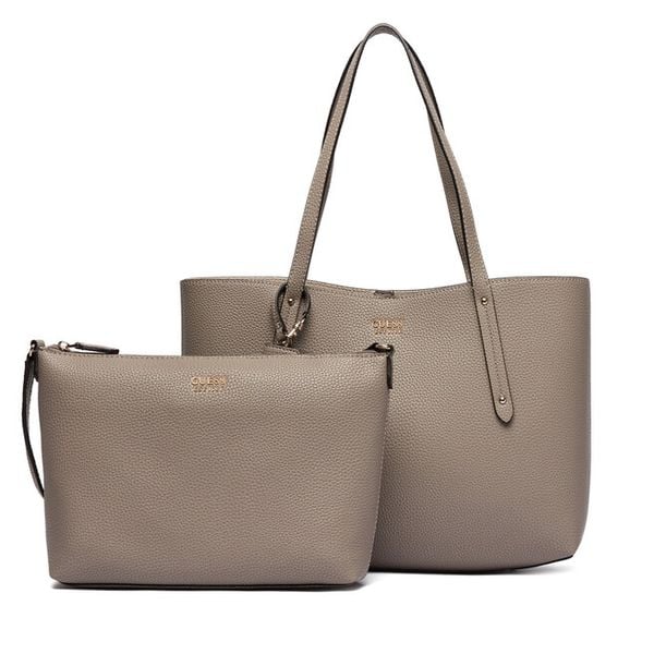 Torebka Guess. Brązowe torebki do ręki damskie Guess, z aplikacjami, klasyczne, bez dodatków. Za 484.99 zł.
