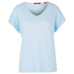 S.Oliver Koszulka Damska 36 Niebieska. Niebieskie t-shirty damskie marki S.Oliver, bez wzorów, bez kołnierzyka. Za 79.90 zł.