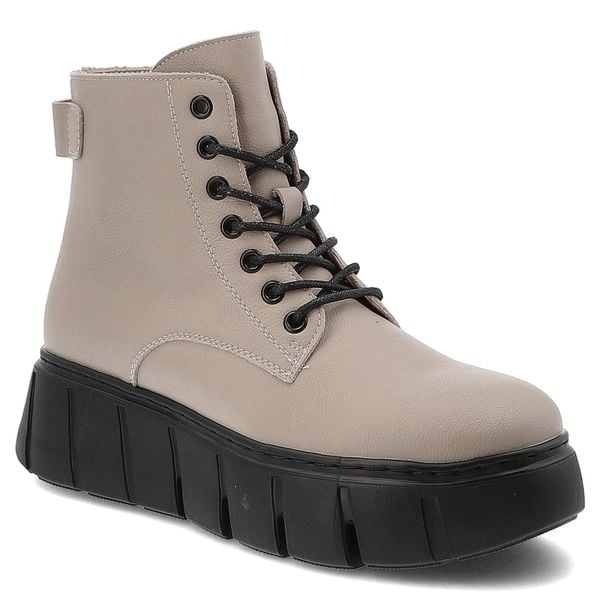 Beżowe Botki Vinceza Wygodne Obuwie Damskie. Brązowe kozaki damskie VINCEZA, bez obcasa. Za 195.99 zł.