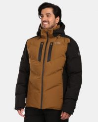 Męska kurtka narciarska Kilpi SKIMMIO-M. Brązowe kurtki snowboardowe męskie Kilpi, l, bez wzorów, z materiału, długie, z kapturem, narciarskie. Za 525.33 zł.