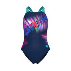 Kostium kąpielowy Arena Lit Logo V-Back. Czerwone stroje kąpielowe dla dziewczynek Arena, bez wzorów, z materiału. Za 129.00 zł.