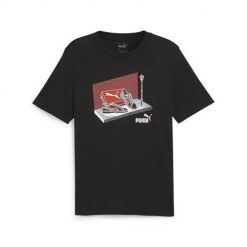 Koszulka treningowa męska Puma Graphics Sneaker Box. Czarne koszulki sportowe męskie Puma, l, bez wzorów, z bawełny, bez kołnierzyka, bez ramiączek, do biegania. Za 207.00 zł.