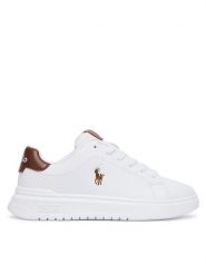 Polo Ralph Lauren Sneakersy RL03844102 Biały. Białe buty sportowe dziewczęce Polo Ralph Lauren, bez wzorów, ze skóry, bez zapięcia. Za 439.99 zł.