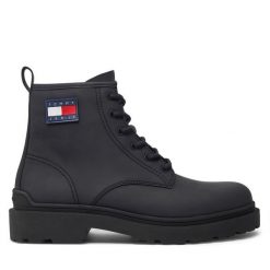 Trapery Tommy Jeans. Czarne śniegowce i trapery męskie Tommy Jeans, z jeansu, bez zapięcia. Za 429.99 zł.