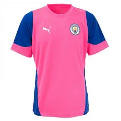 Treningowa koszulka Manchester City. Czerwone koszulki sportowe męskie Puma, m, bez wzorów, z materiału, bez kołnierzyka, bez ramiączek, na fitness i siłownię. Za 259.20 zł.