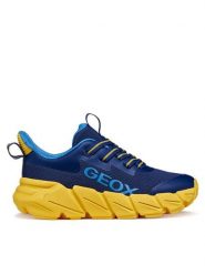 Geox Sneakersy J Flexyper Fast Boy J46N1A 0149J C0657 S Granatowy. Niebieskie buty sportowe chłopięce Geox, bez wzorów, z materiału, bez zapięcia. Za 249.99 zł.