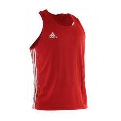 Tank top adidas Aiba. Białe koszulki sportowe męskie Adidas, l, bez wzorów, bez kołnierzyka, bez ramiączek. Za 159.35 zł.