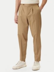 BOSS Spodnie materiałowe 50556704 Khaki Regular Fit. Brązowe spodnie materiałowe męskie Boss, m, bez wzorów, z bawełny. Za 899.99 zł.