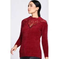 Bordowy Sweter I' am Drowning. Czerwone swetry damskie Born2be, z koronki, dekolt w kształcie v. Za 49.99 zł.