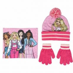 Czapki, szaliki i rękawiczki Barbie. Czerwone rękawiczki dziecięce Barbie, bez wzorów. Za 91.80 zł.