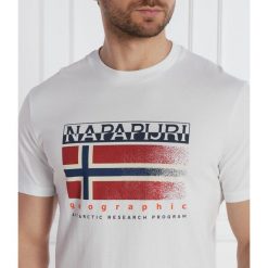 Koszulka t-shirt męski sportowy NAPAPIJRI S-KREIS. Białe t-shirty męskie Napapijri, m, bez wzorów, sportowe, bez kołnierzyka. Za 99.00 zł.