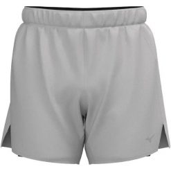 Szorty 2 w 1 Mizuno Core 5.5. Czarne krótkie spodenki sportowe męskie Mizuno, bez wzorów, do biegania. Za 254.50 zł.