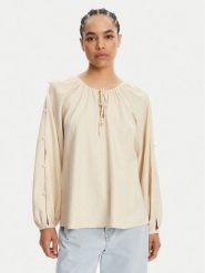 TWINSET Bluzka 251LM2QFF Beżowy Regular Fit. Brązowe bluzki damskie Twinset, xs, bez wzorów, z wiskozy, bez kołnierzyka, bez ramiączek. Za 549.99 zł.