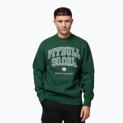 Bluza męska Pitbull So Cal Crewneck. Zielone bluzy sportowe męskie PITBULL, m, bez wzorów, z bawełny, bez kaptura, na fitness i siłownię. Za 149.99 zł.