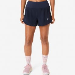 Spodenki do biegania damskie ASICS. Niebieskie szorty sportowe damskie Asics, m, bez wzorów, z materiału, sportowe, do biegania. Za 199.99 zł.