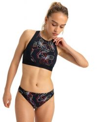 Majtki bikini o średnim kryciu dla Kobiety ROXY ACTIVE. Szare bikini damskie Roxy, l, bez wzorów. Za 179.99 zł.
