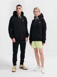 Bluza z kapturem Hummel Loose Bee. Czarne bluzy sportowe damskie Hummel, xl, z aplikacjami, z bawełny, z kapturem, na fitness i siłownię. Za 255.00 zł.