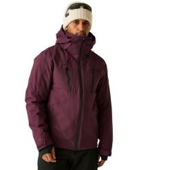 Męska Kurtka Narciarska Assimilate. Fioletowe kurtki snowboardowe męskie Regatta, m, bez wzorów, z materiału, długie, z kapturem, narciarskie. Za 296.99 zł.