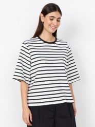 Soyaconcept® Koszulka Kobiety Modal biały|czarny, XXL. Białe t-shirty damskie xxl, bez wzorów, klasyczne, bez kołnierzyka. Za 169.95 zł.