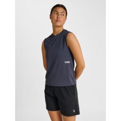 Damski tank top Hummel Pulse. Brązowe koszulki sportowe damskie Hummel, bez wzorów, sportowe, bez kołnierzyka. Za 160.50 zł.