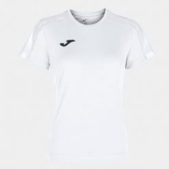 Koszulka do piłki nożnej damska Joma Academy III z krótkim rękawem. Białe t-shirty damskie Joma, xl, bez wzorów, sportowe, bez kołnierzyka. Za 84.85 zł.