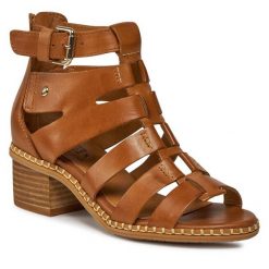 Sandały Pikolinos. Brązowe klapki damskie Pikolinos, bez wzorów, bez obcasa, na słupku, bez zapięcia. Za 549.99 zł.