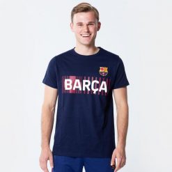 Koszulka FC Barcelona. Koszulki sportowe męskie FC Barcelona, bez wzorów, z bawełny, bez kołnierzyka, bez ramiączek, do piłki nożnej. Za 109.99 zł.