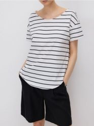 Bawełniany t-shirt - wielobarwny. T-shirty damskie Reserved, l, bez wzorów, z bawełny, bez kołnierzyka. Za 29.99 zł.